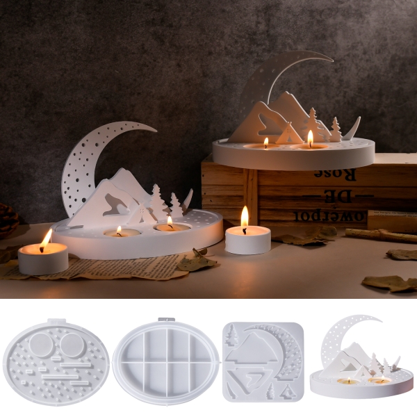 LEQU camping assembled candle holder mold