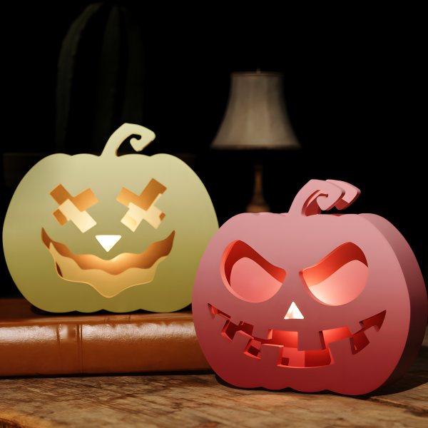 5 Halloween Pumpkin Emoji Lamp Molds - Image 3