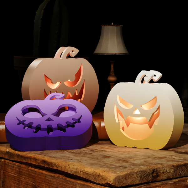 5 Halloween Pumpkin Emoji Lamp Molds - Image 7