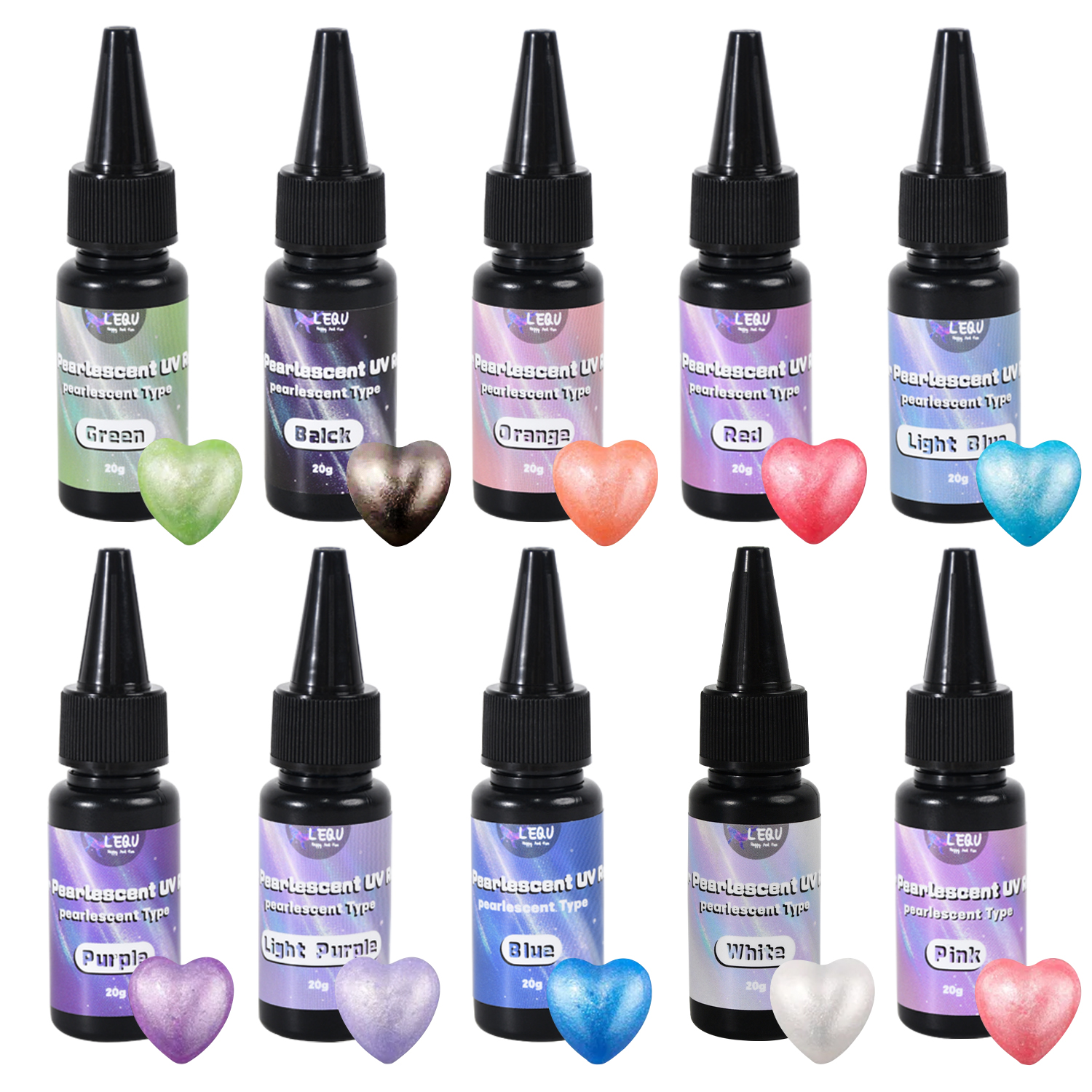 10-Color Pearl UV Resin
