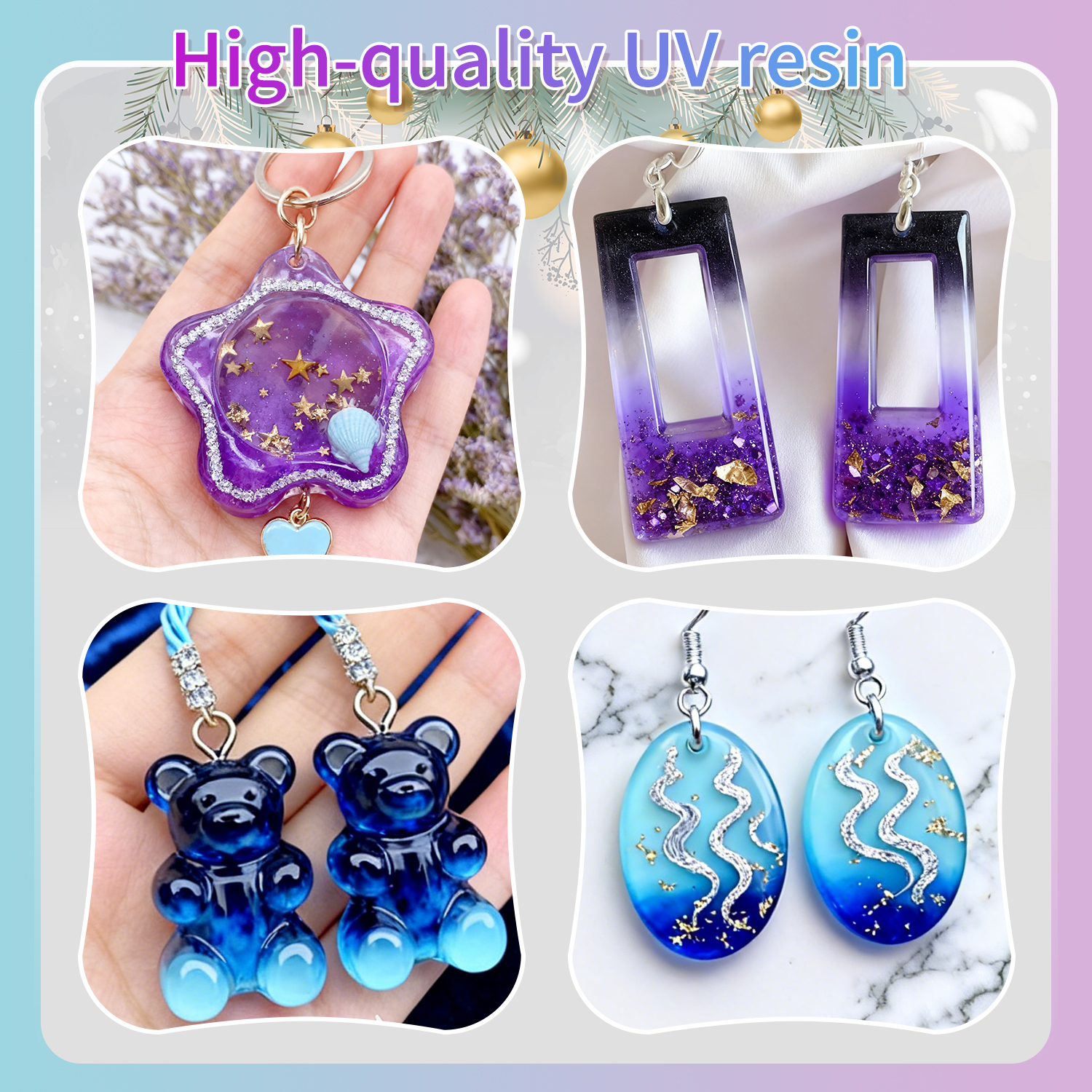 12 Colored UV Resin Kit